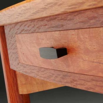 The Dancer hall table in she oak, wenge and ebony
