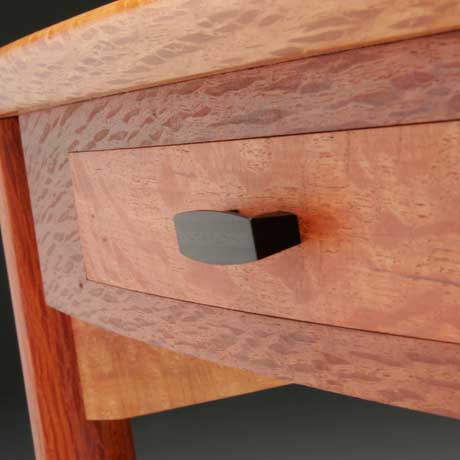 The Dancer hall table in she oak, wenge and ebony