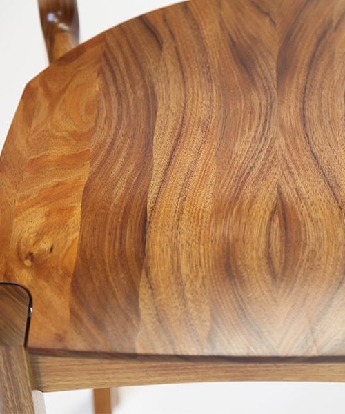 Tamar Bar Stool in Blackwood Seat Detail.