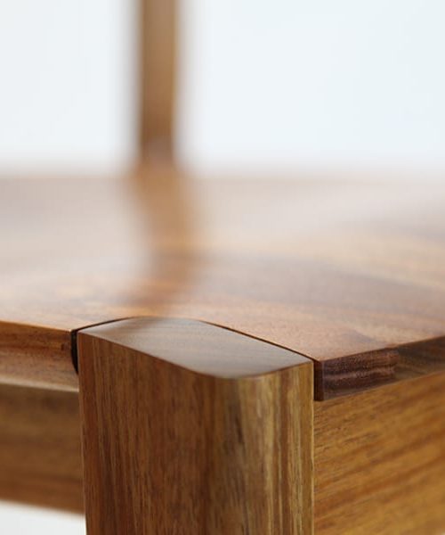 Leg Detail of the Tamar Stool in Blackwood.