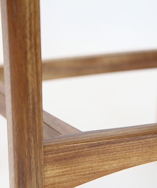 Leg Detail of the Tamar Stool in Blackwood.