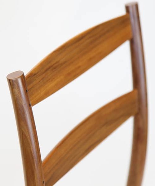 Back Detail of the Tamar Stool in Blackwood.