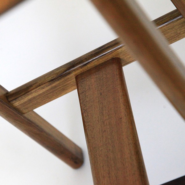 Detail of Wave Bar Stool in Blackwood.