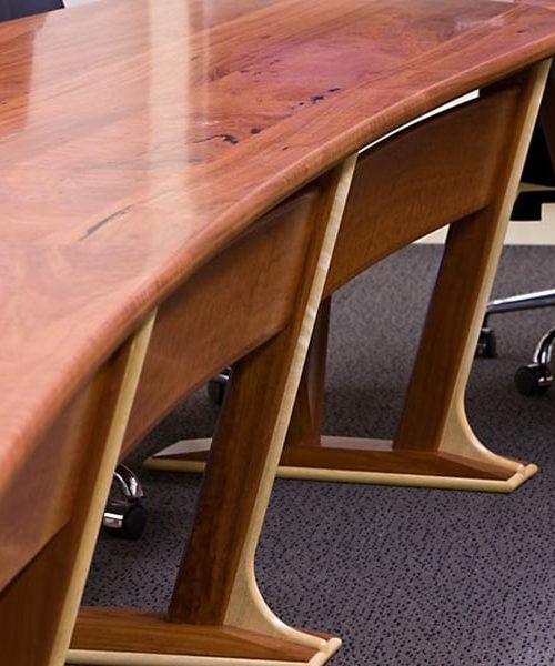 Boardroom Table in solid red gum and silver ash