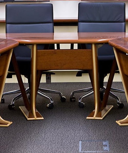 Boardroom Table in solid red gum and silver ash