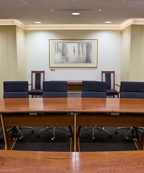 Boardroom Table in solid red gum and silver ash