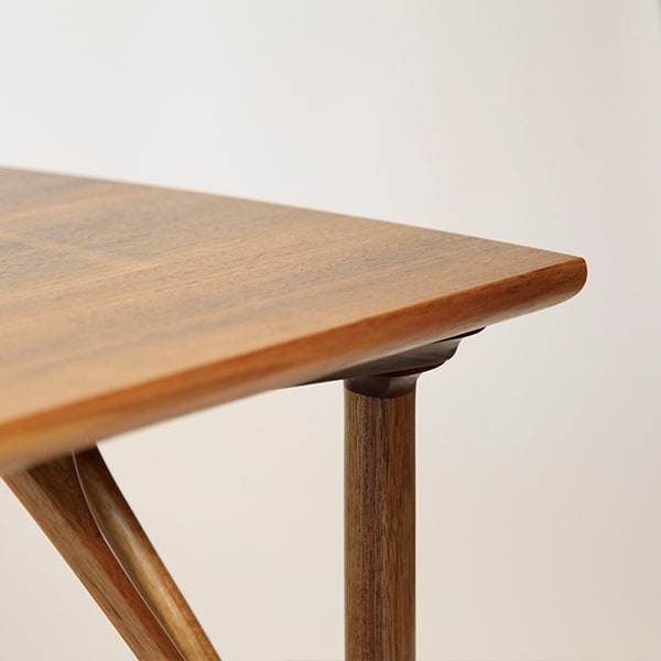 Detail of a Rectangular Confluence Coffee Table in blackwood