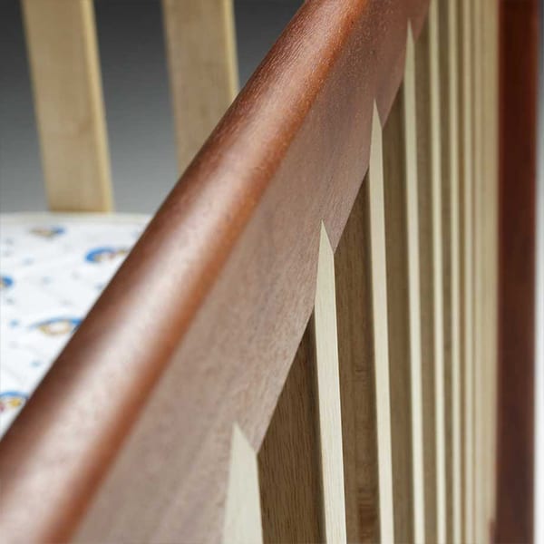Birds beak cot in red gum and silver ash