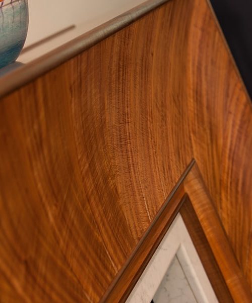 Fireplace in highly figured Otways blackwood