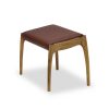 Werriwa low stool in blackwood with leather