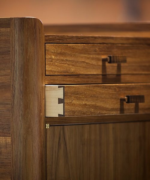 Gundaroo bedside table in blackwood and gidgee