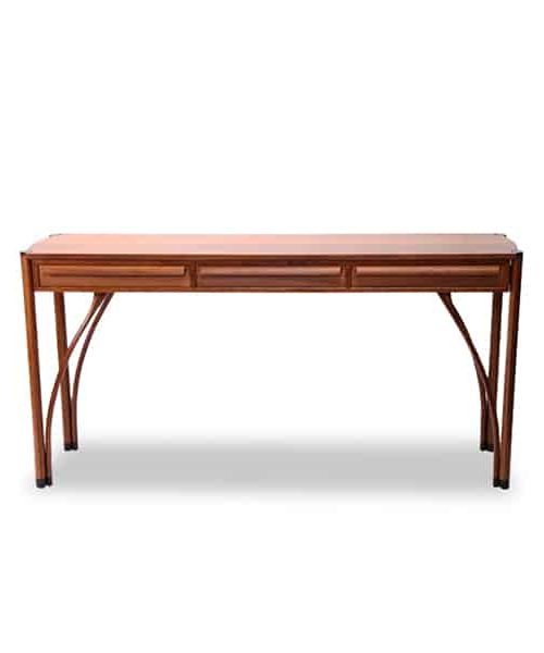 Jabiru Side Table in red gum and wenge