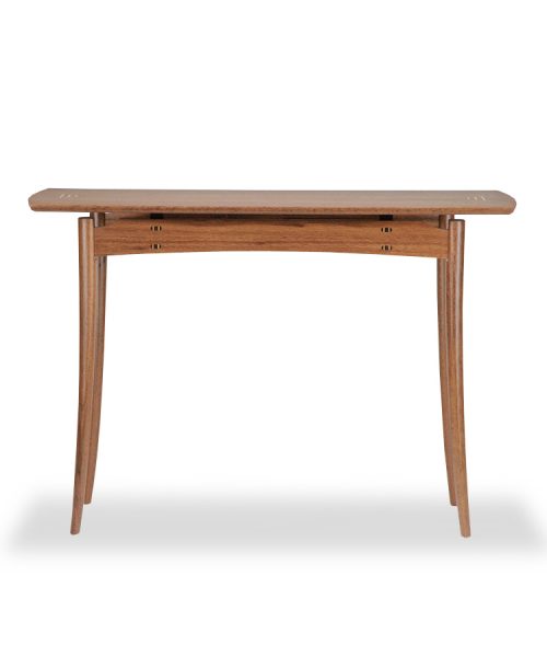 Brolga Hall Table in jarrah with rock maple details