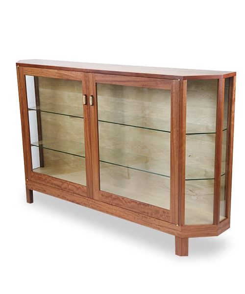 Mandy's display cabinet in red gum and rock maple