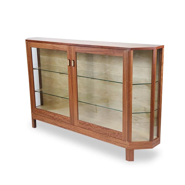 Mandy's display cabinet in red gum and rock maple