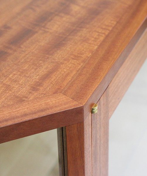 Mandy's display cabinet in red gum and rock maple