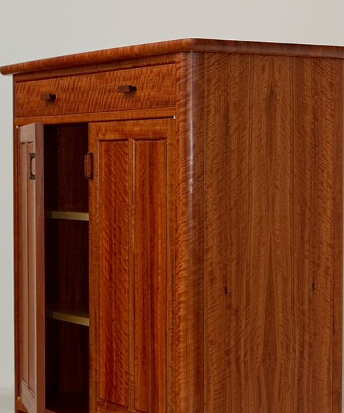 Riverstones Cabinet in highly figured river red gum and rock maple