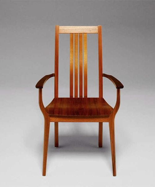 Seren Highback Carver in solid blackwood