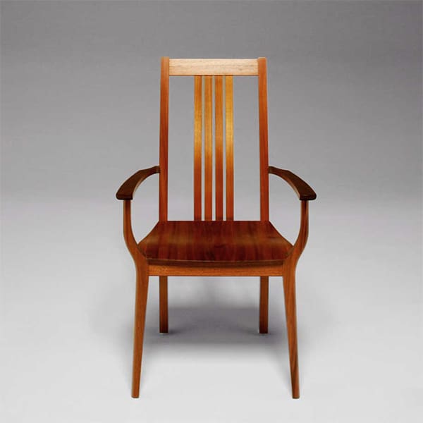Seren Highback Carver in solid blackwood