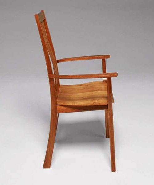 Seren Highback Carver in solid blackwood