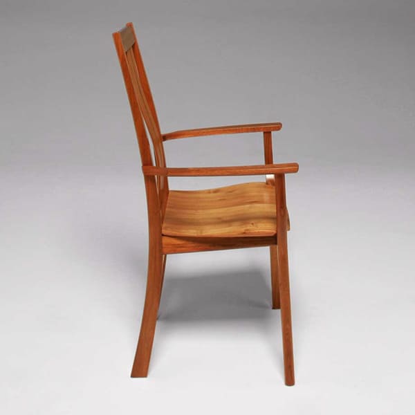 Seren Highback Carver in solid blackwood