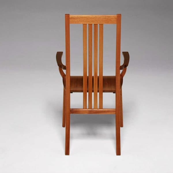 Seren Highback Carver in solid blackwood