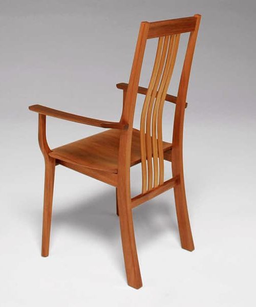 Seren Highback Carver in solid blackwood