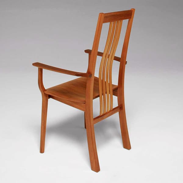 Seren Highback Carver in solid blackwood