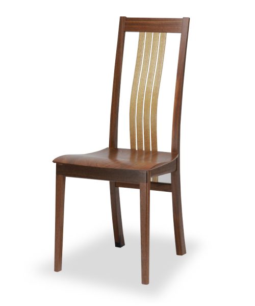 Seren Highback Dining Chair in jarrah with silky oak from Dunstone Design