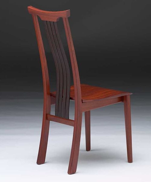 Seren Yoke Dining Chair in jarrah and wenge