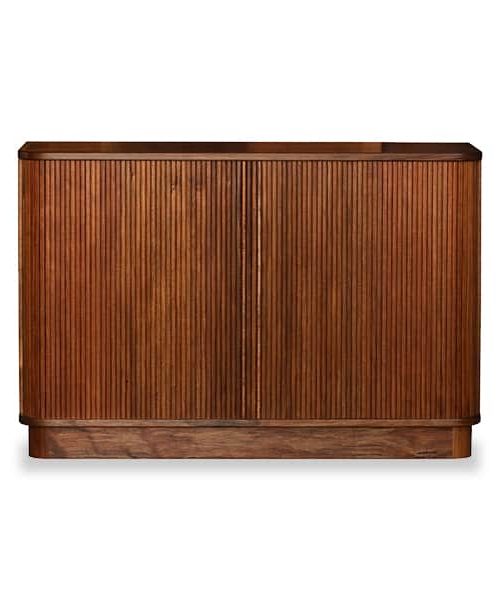 Townley Media Unit with tambour doors in blackwood