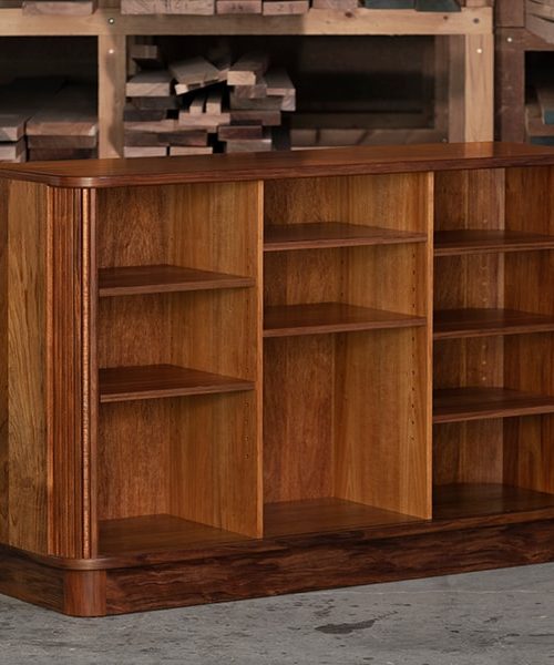 Townley Media Unit with tambour doors in blackwood