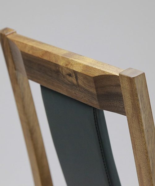 Seren Fully Upholstered Highback dining chair in blackwood