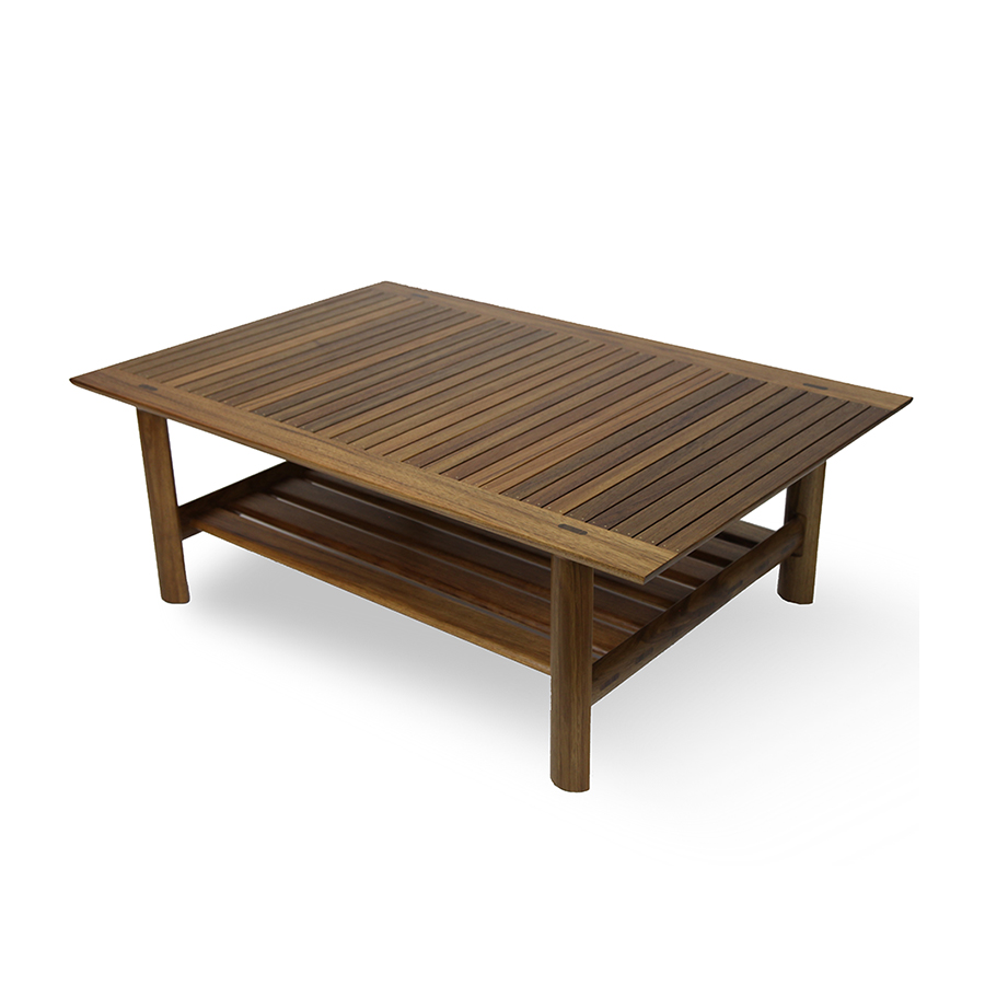 Watershed Coffee Table with magazine rack in blackwood