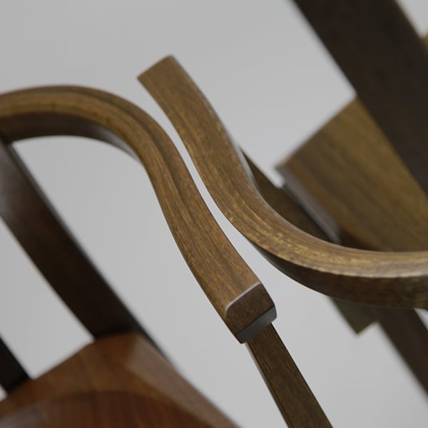 The tight arm laminations of a pair of reproduction Nick Hill Carvers