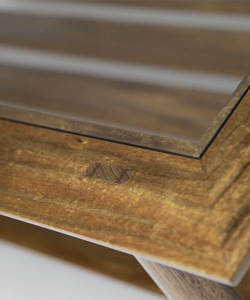 Glass Watershed Coffee Table in Blackwood