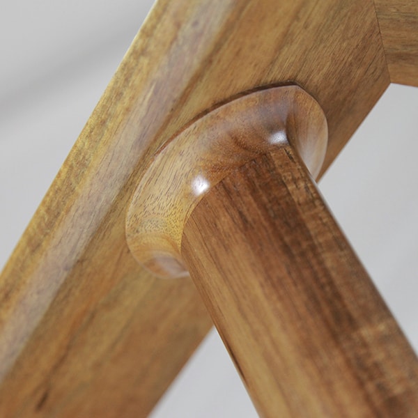 Detail of the Glass Watershed Coffee Table in Blackwood