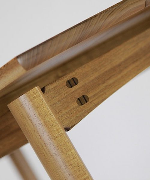 Jindabyne Coffee Table in figured blackwood with wenge detailing
