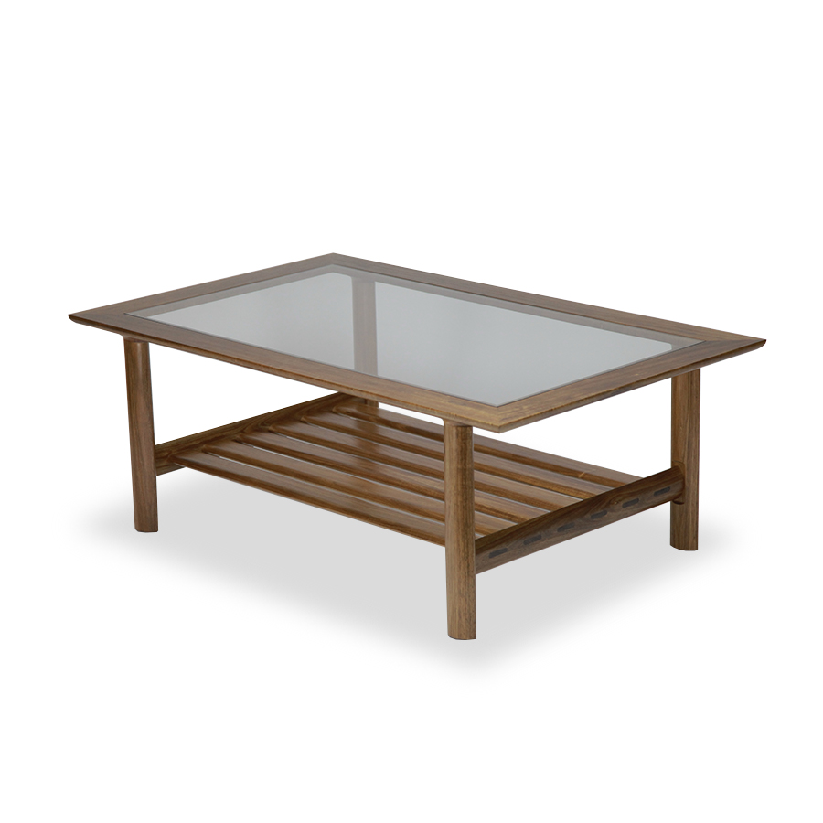 Glass Watershed Coffee Table in Blackwood
