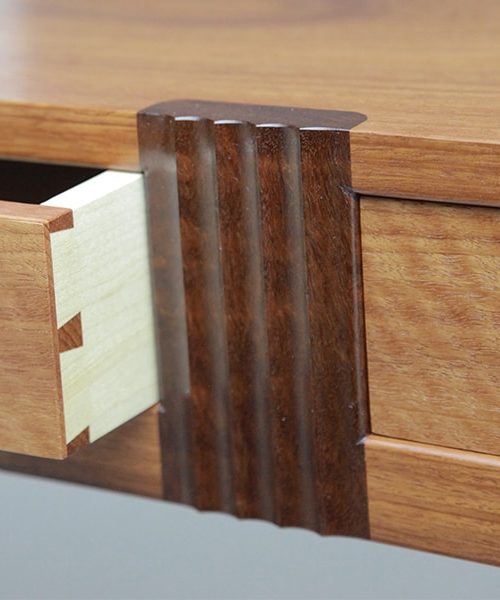 Mindaroo Side Table in jarrah, red gum and rock maple