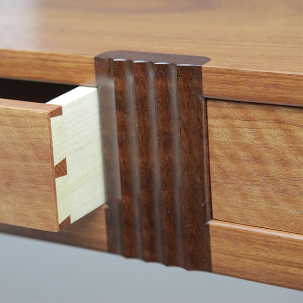 Mindaroo Side Table in jarrah, red gum and rock maple