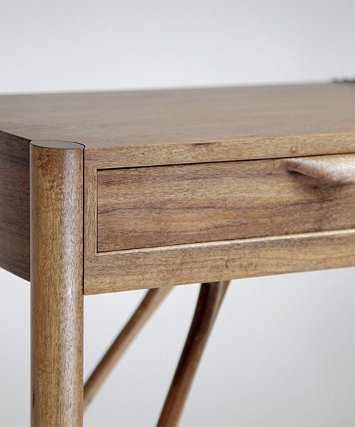 Mutawintji side table in raindrop blackwood, wenge and rock maple