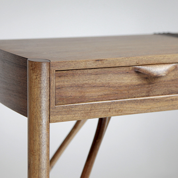 Mutawintji side table in raindrop blackwood, wenge and rock maple