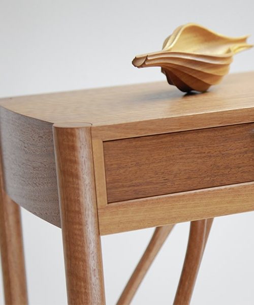 Mutawintji side table in jarrah, red gum and rock maple