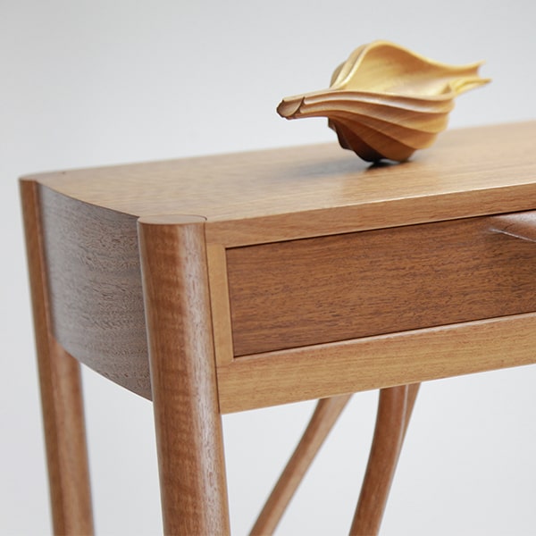 Mutawintji side table in jarrah, red gum and rock maple