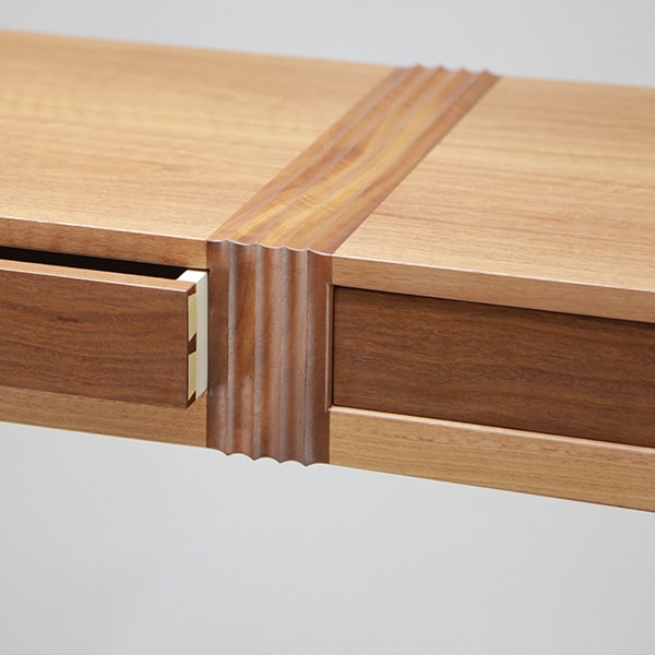 Mutawintji side table in jarrah, red gum and rock maple