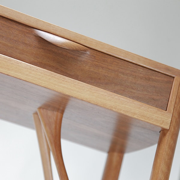Mutawintji side table in jarrah, red gum and rock maple