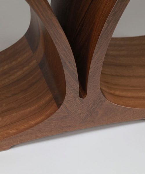 Contour Side Table in jarrah