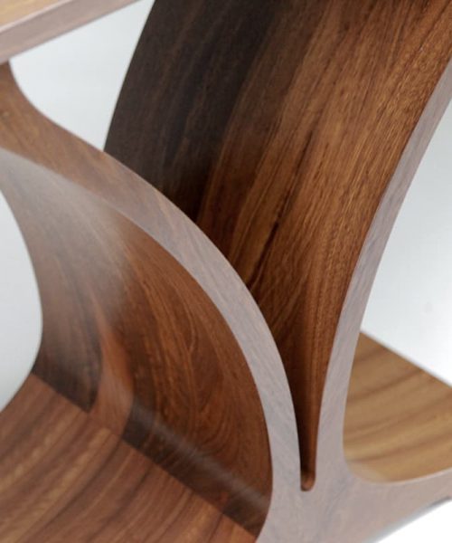 Contour Side Table in jarrah