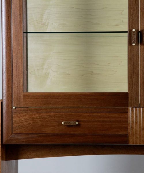 Lambert Display Cabinet in red gum, jarrah and rock maple